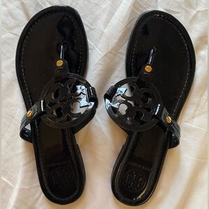 Tory Burch Miller Sandal Patent Leather Black